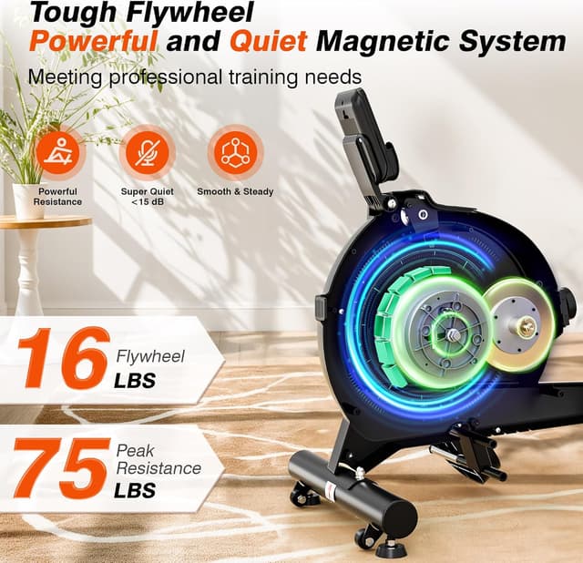 Thumbnail 5 de LABGREY magnetic rowing machine, 350LB capacity