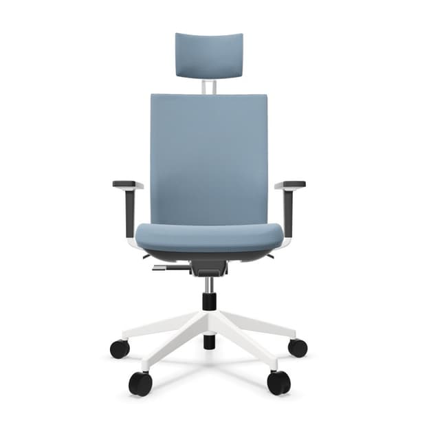 Detalle de Actiu Stay Atlantic Sea Silla de oficina con cabezal azul/blanco