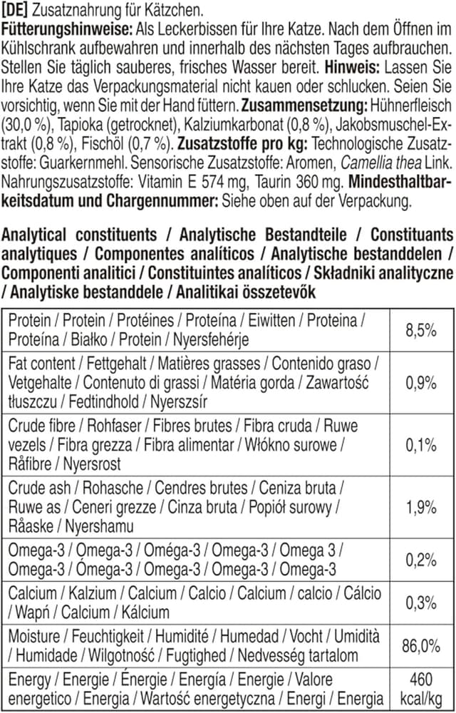 Thumbnail 6 de INABA Churu Creamy Snack für Kätzchen (Junior, 2–12 Monate) mit Omega 3 und Taurin, 20 x 14g