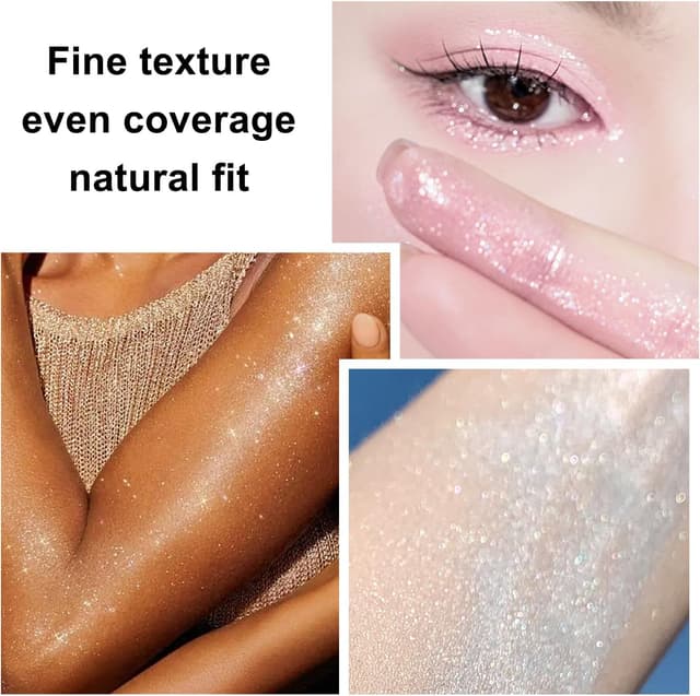 Detalle 2 de Hair and Body Glitter Spray (Glint-Rainbow) — ultra-fine holographic glitter hairspray & dry powder for costumes, festivals, and crafts