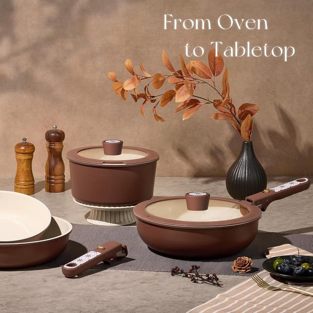 Thumbnail 4 de CAROTE 19Pcs Ceramic Cookware Set 19Pc