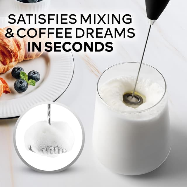 Detalle 2 de Zulay Milk Frother Wand 2-Battery Ultra-Fast