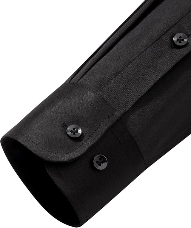 Detalle de siliteelon Hemd Herren Bügelfrei Regular Fit Langarm – Stretch Businesshemd in Weiß