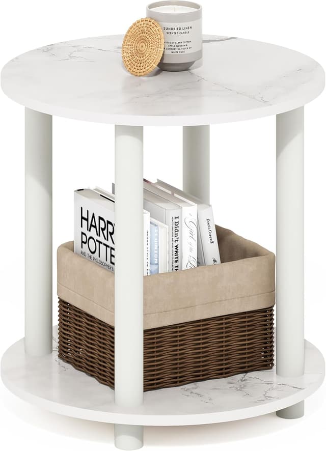 Detalle de Furinno Turn-N-Tube tavolo rotondo in legno