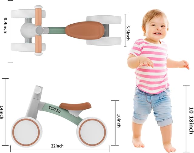 Detalle de SEREED Balance Bike 4-Wheel for 12–24 Months