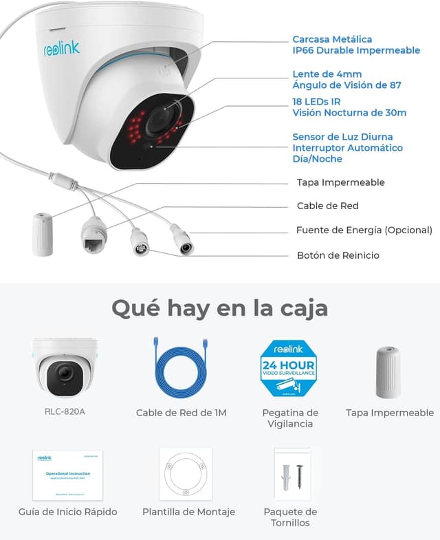 Thumbnail 6 de Reolink RLC-820A 8MP 4K PoE para exterior