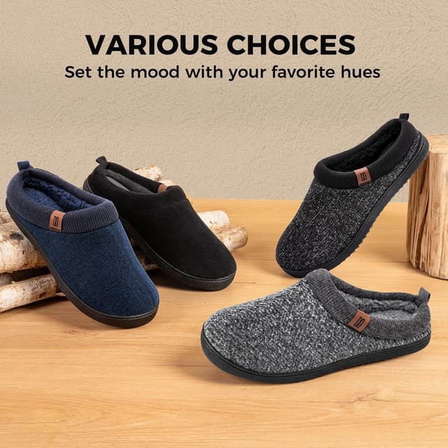 Thumbnail 6 de MERRIMAC Men's Slip-on Slippers with Memory Foam & Non-slip TPR Sole