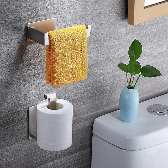 Detalle 2 de Porta carta igienica adesivo ZUNTO in acciaio SUS304 (2 pezzi)