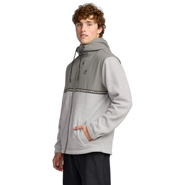 Detalle 2 de Billabong Boundary Lite Zip: forro polar de hombre con cremallera y detalles ripstop