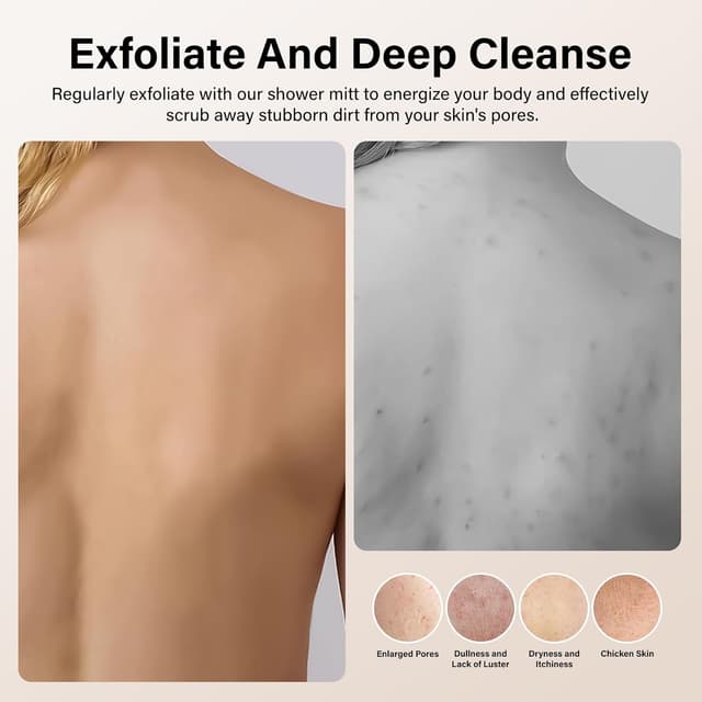 Detalle de Exfoliating gloves 12pc bamboo mitts