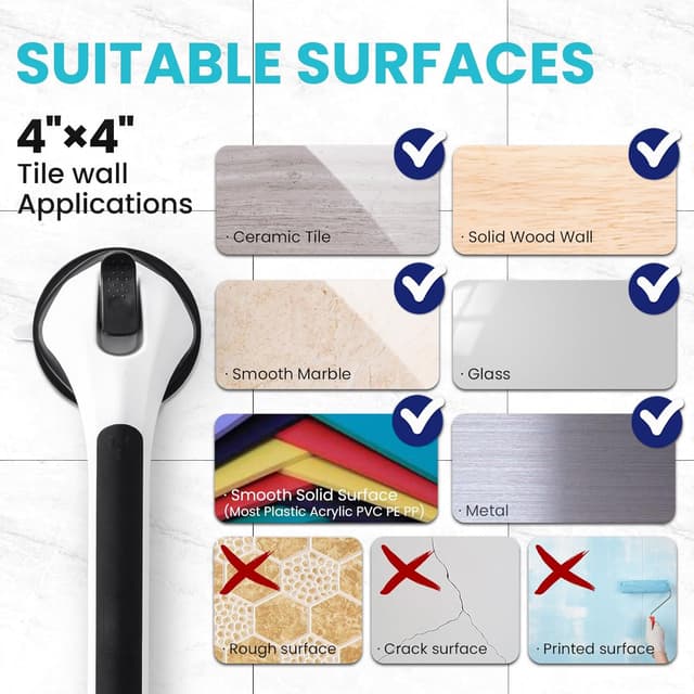 Thumbnail 5 de TAILI 43 cm Suction Grab Rail for Bath