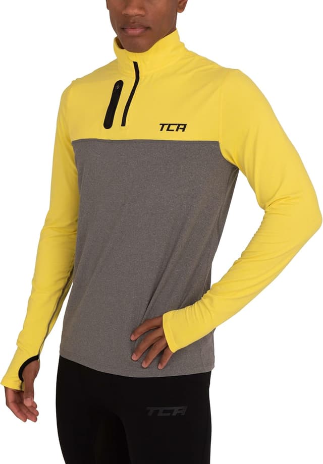 Detalle de TCA Fusion long sleeve 1/4 zip running top for men