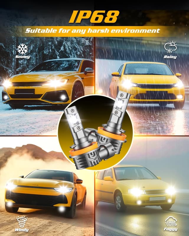 Thumbnail 5 de FAHREN H11 9005 LED Light Bulbs 4-Pack