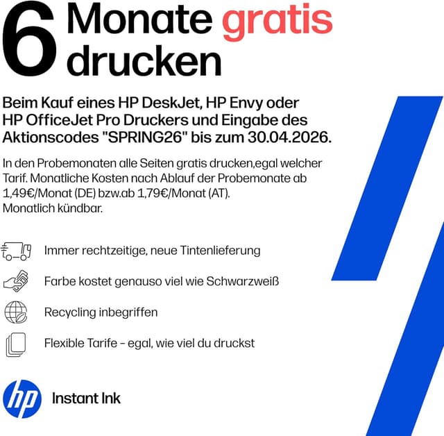 Thumbnail 4 de HP DeskJet 4320 Multifunktionsdrucker 3 Monate 🖨