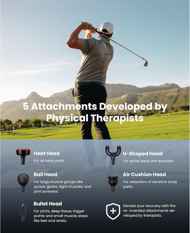 Detalle de Bob and Brad Q2 Plus pistola massaggio muscolare con calore