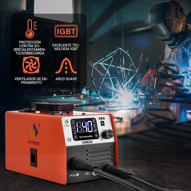 Detalle 2 de HITBOX HBM200 Soldador 3 en 1 140A