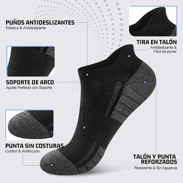 Detalle 2 de Effeet 10 Pares calcetines tobilleros 43-46