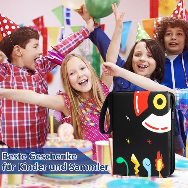 Detalle de Sammelalbum für Pokémon Karten – 50 Seiten, 900 Taschen, wasserdichtes PU Kartenhalter-Heft mit Reißverschluss