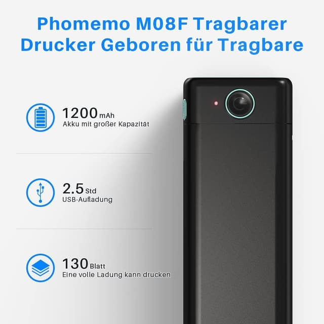 Thumbnail 4 de Phomemo M08F Thermodrucker A4 Bluetooth