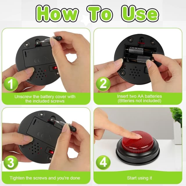 Thumbnail 3 de Adiwo Set von 4 Buzzern für Quizspiele