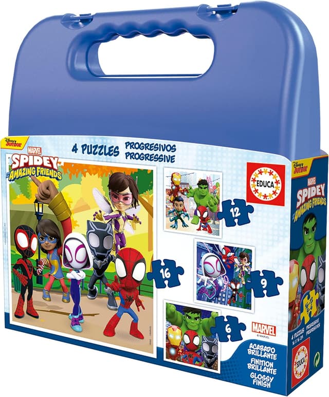 Detalle 2 de Educa - Maleta Spidey | Juegos de Puzzles para Niños 🧩