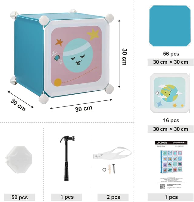 Detalle de SONGMICS Scaffale 15 cubi per bambini