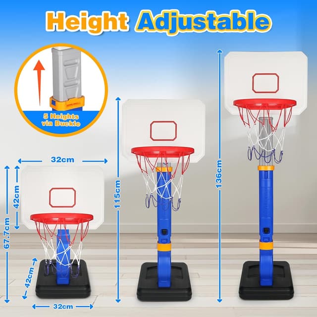 Thumbnail 3 de YIMORE Canestro Basket Bambini 70-138 CM