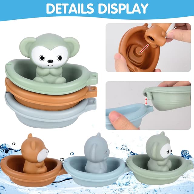 Detalle 2 de Giocattoli da bagno in silicone 1 2 3 4 anni