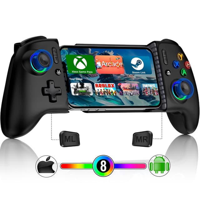 Detalle de Elegamefy Handy Controller mit RGB 15h Akkulaufzeit