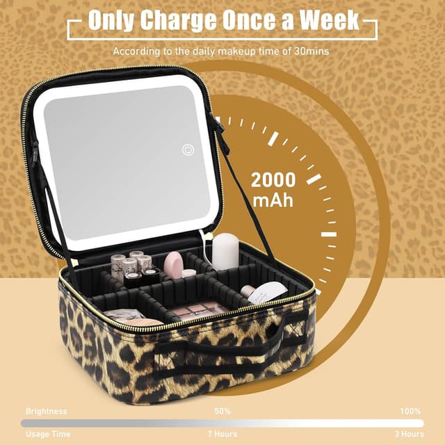 Thumbnail 4 de Makeup Bag with Light up Mirror 10X