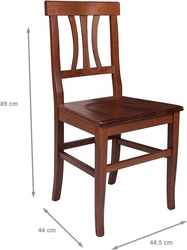 Thumbnail 2 de Dmora Set di Due sedie in legno 44,5×89 cm