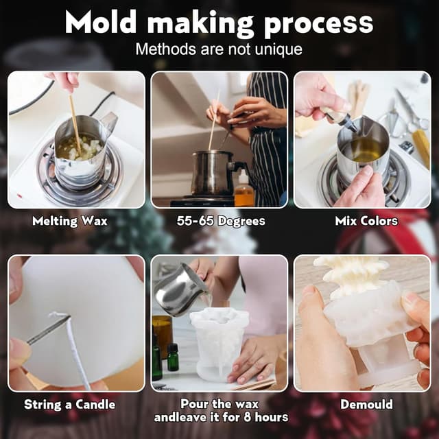 Detalle de Moule à bougie Noël 4 pièces 🎄