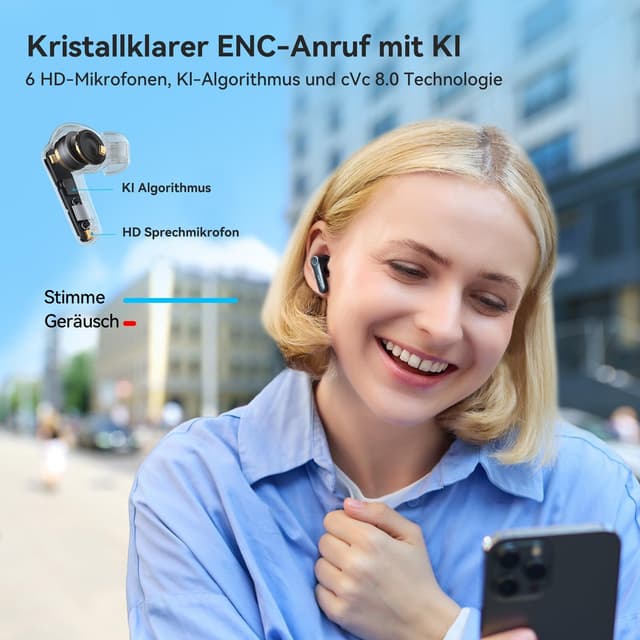 Thumbnail 4 de EarFun Air Pro 4 In-Ear Kopfhörer, 52 h Akkulaufzeit