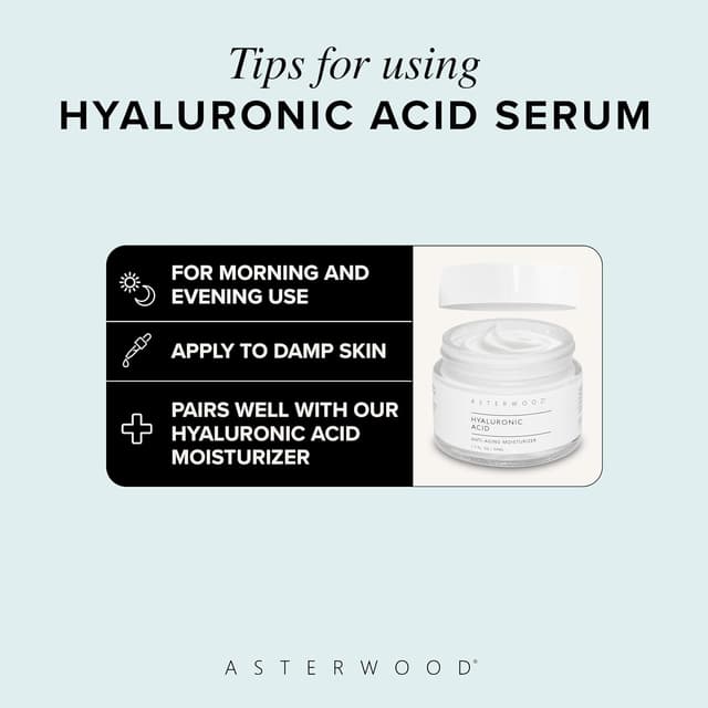 Thumbnail 5 de Asterwood Hyaluronic Acid Serum for Face - Plumping & Hydrating 8 Fl Oz