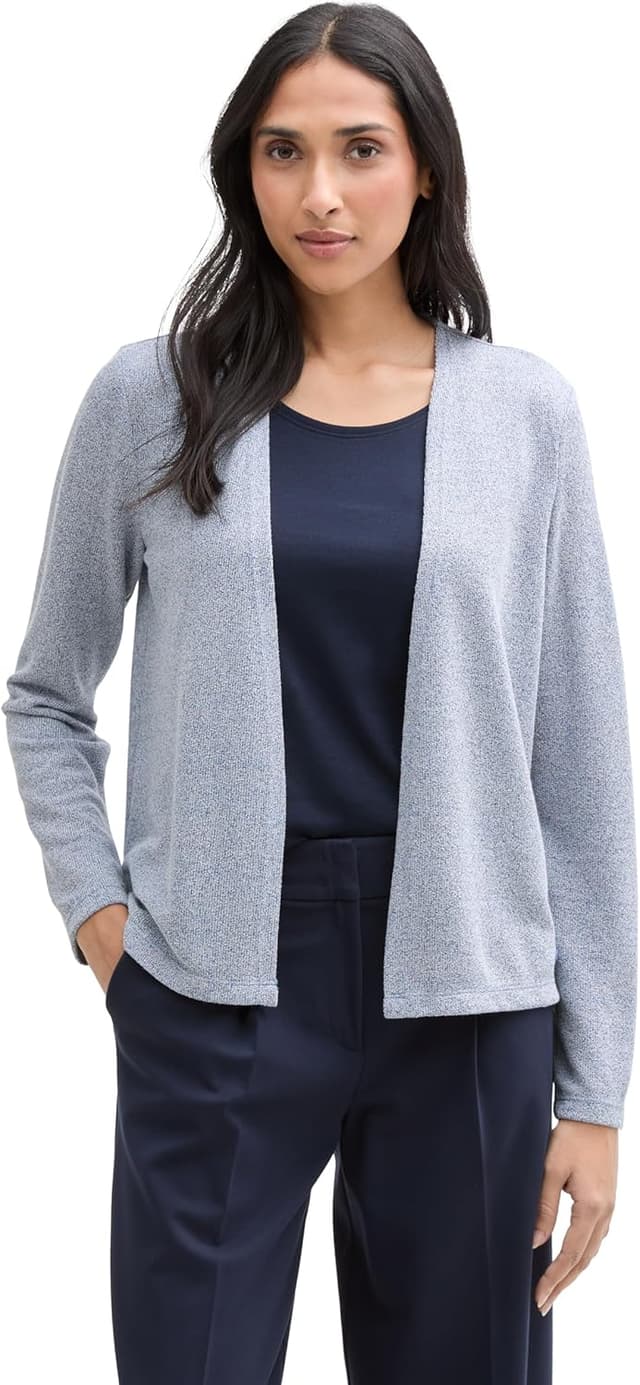 Detalle de Tom Tailor 1036778 cardigan estivo basic da donna a maniche lunghe
