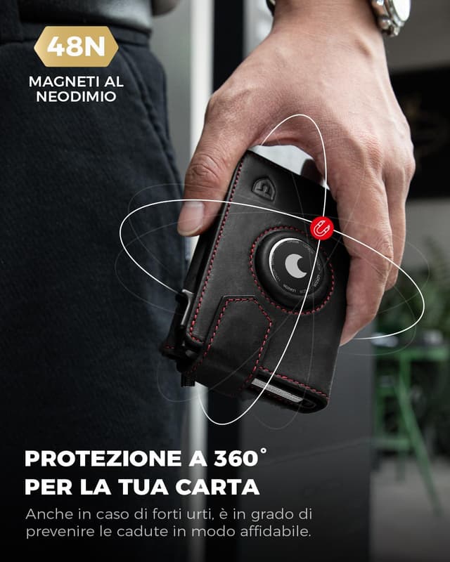 Detalle 2 de LORZOR Portafoglio Airtag Slim 10 carte 💼