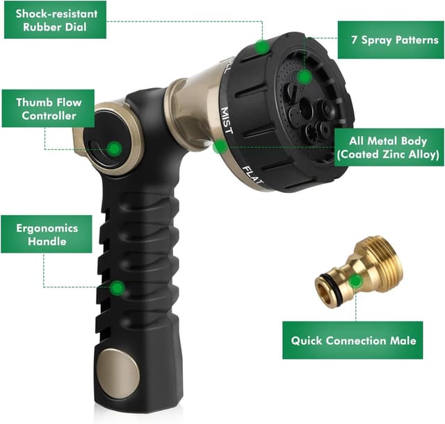 Detalle 2 de RESTMO Garden Hose Spray Gun 7-pattern