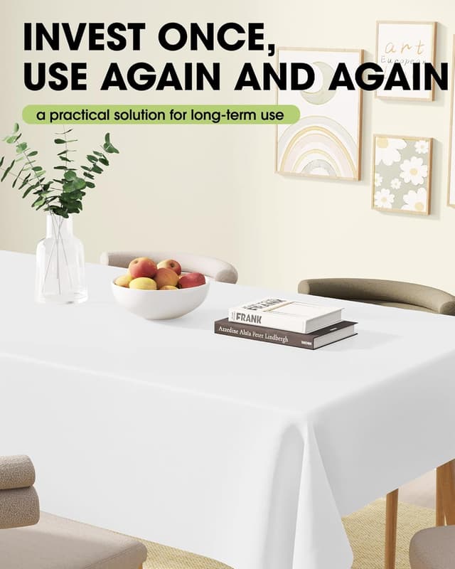 Thumbnail 4 de Pureegg Rectangle Table Cloth 60 x 102 White