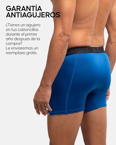 Detalle de DANISH ENDURANCE Calzoncillos bóxer deportivos para hombre (pack de 6) – ajuste ajustado y transpirable