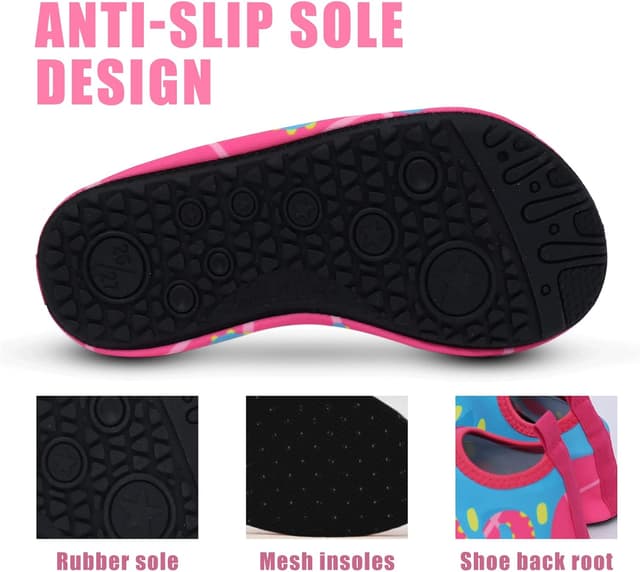 Detalle de Chaussures aquatiques enfant (barefoot) sans fermeture – séchage rapide, antidérapant, pieds nus