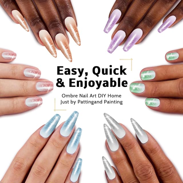 Detalle 2 de Karroy Ombre Sponge Pat Paint Nail Gel (9 Colors, No Wipe, UV/LED Curing)