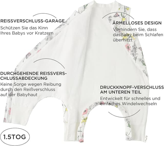 Detalle de Duomiaomiao sleeping bag with legs 1.5 tog