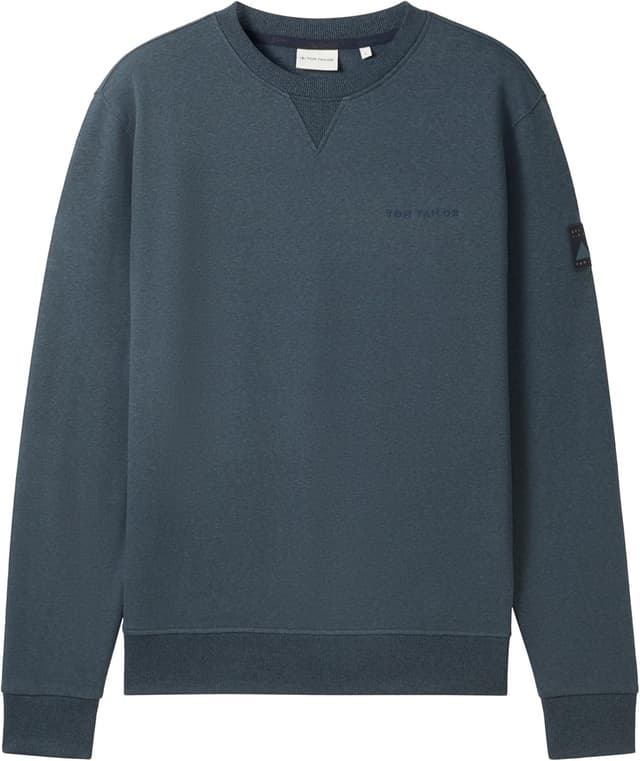 Detalle de Maglia da tuta uomo Tom Tailor 1044007 in felpa girocollo