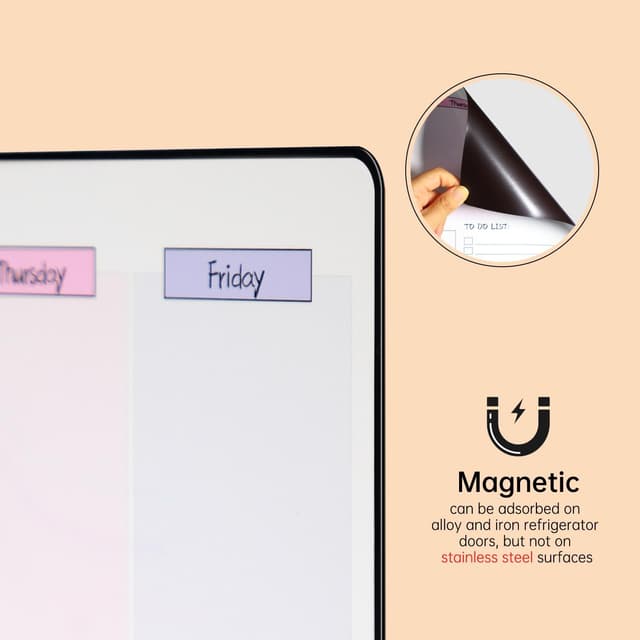 Thumbnail 4 de MCCORL Magnetic Weekly Planner Whiteboard for Fridge đź—“