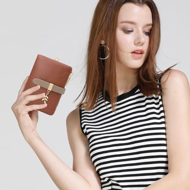 Thumbnail 6 de GOUNNU Monedero RFID cuero PU 12 cm