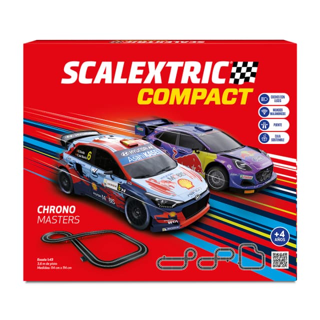 Detalle de Scalextric Circuito Compact Chrono Masters 3,66 m