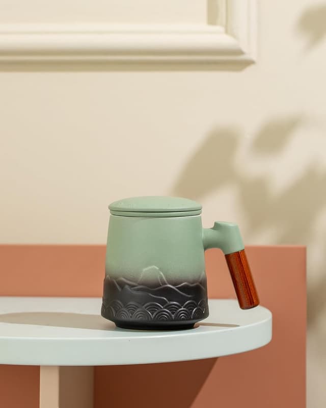 Thumbnail 6 de ZENS Tea Mug with Infuser and Lid (16.9 oz) for Loose Leaf Tea