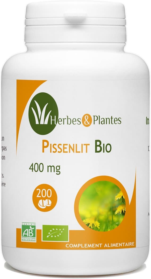 Detalle de Pissenlit Bio Herbes & Plantes en comprimés – 200 comprimés (400 mg)