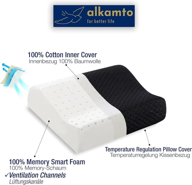 Thumbnail 2 de alkamto Reisekissen 35x30x10/8 cm Memory-Schaum