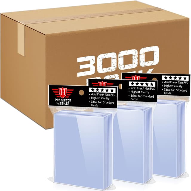 Detalle de 3000 transparente Penny-Kartenhüllen (weiche Kunststoffschutzhüllen) für Standard-Sammelkarten